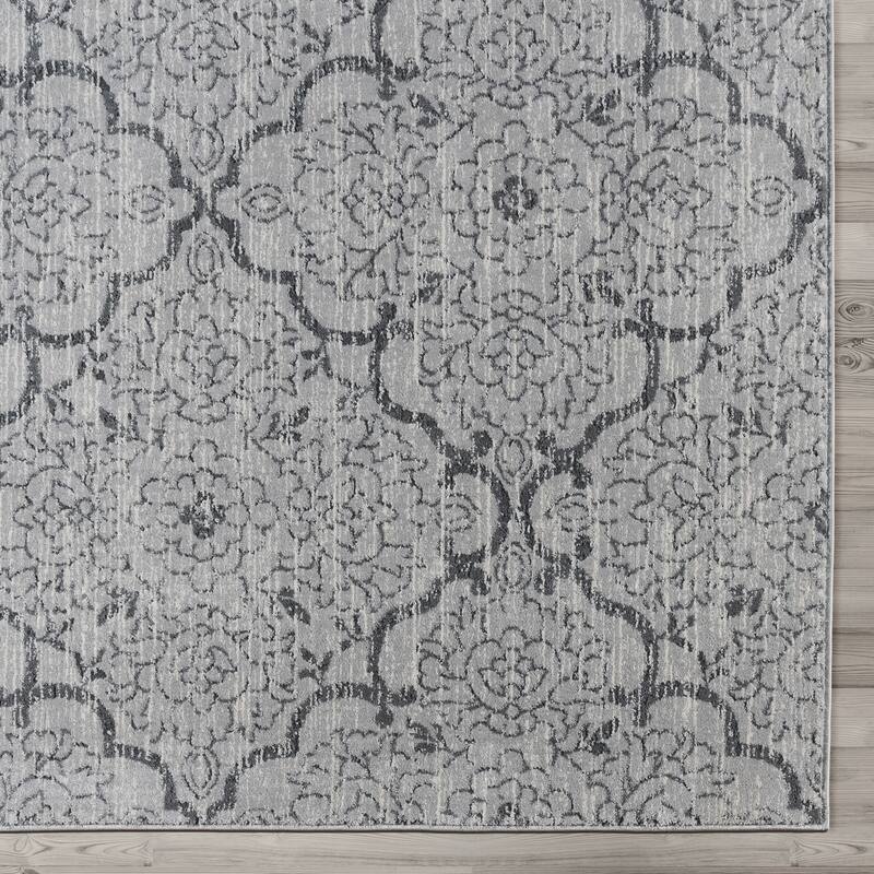 Ethan Varna Gray Area Rug (5'3" x 7') by Gertmenian On Sale Bed